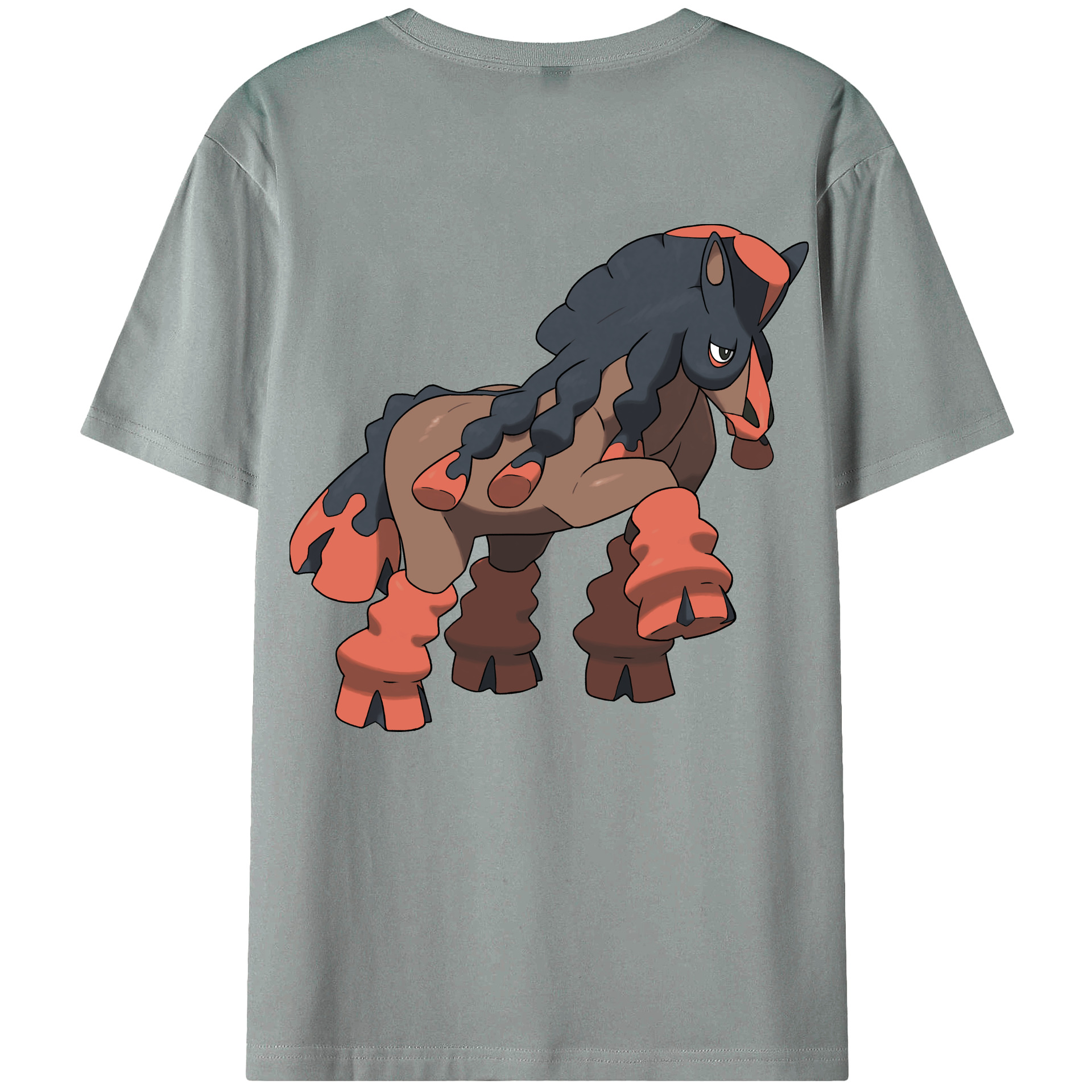 （画像用） ポケットモンスター Pokémon 綿100％ メンズ半袖Tシャツ（バックプリント） 通気性
